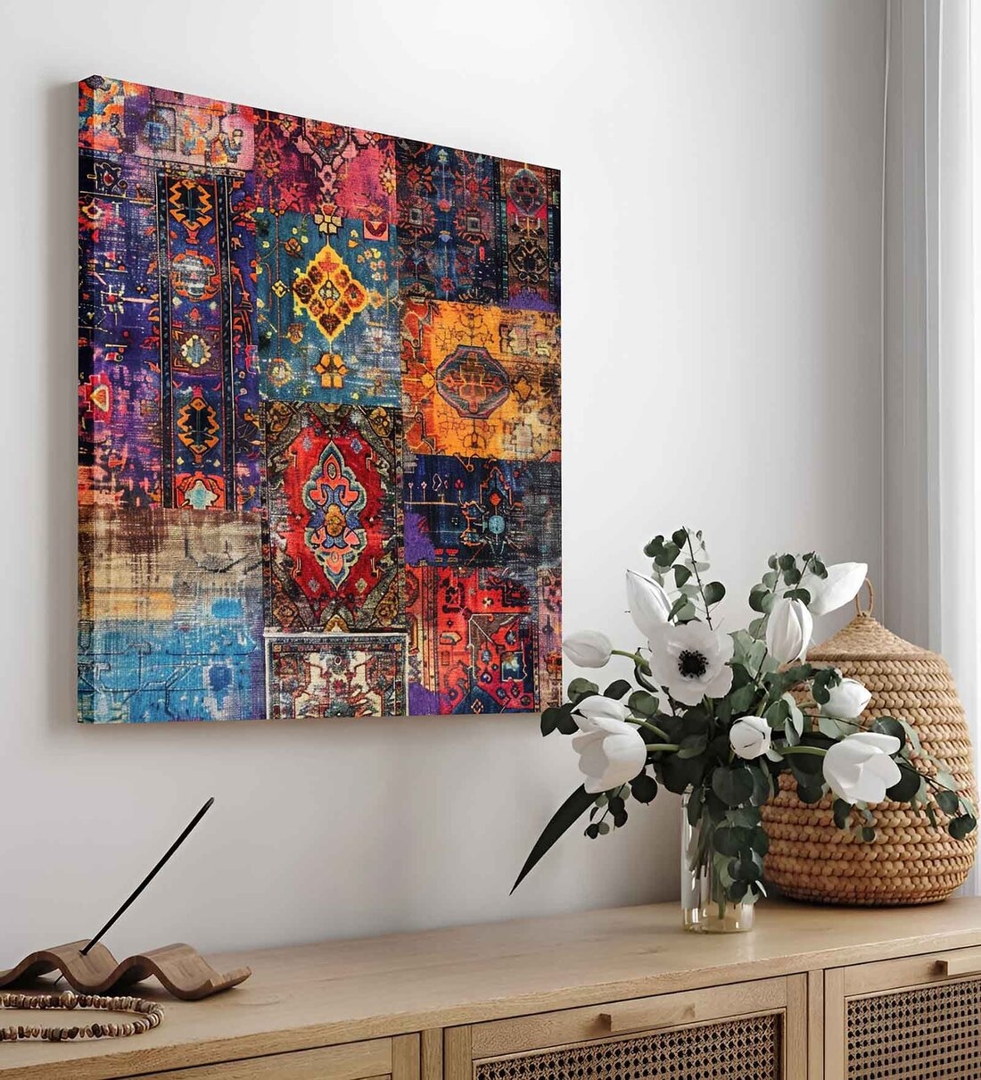 22 Inches Abstract Canvas Stretched Wall Art Printed Pinting