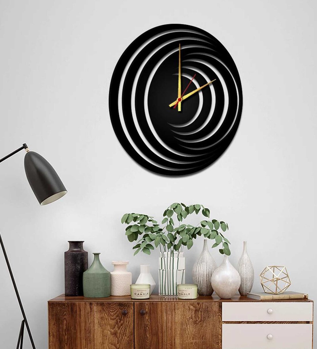 Buy Abstract HurricaneWooden Wall Clock by WallMantra Online - Modern ...