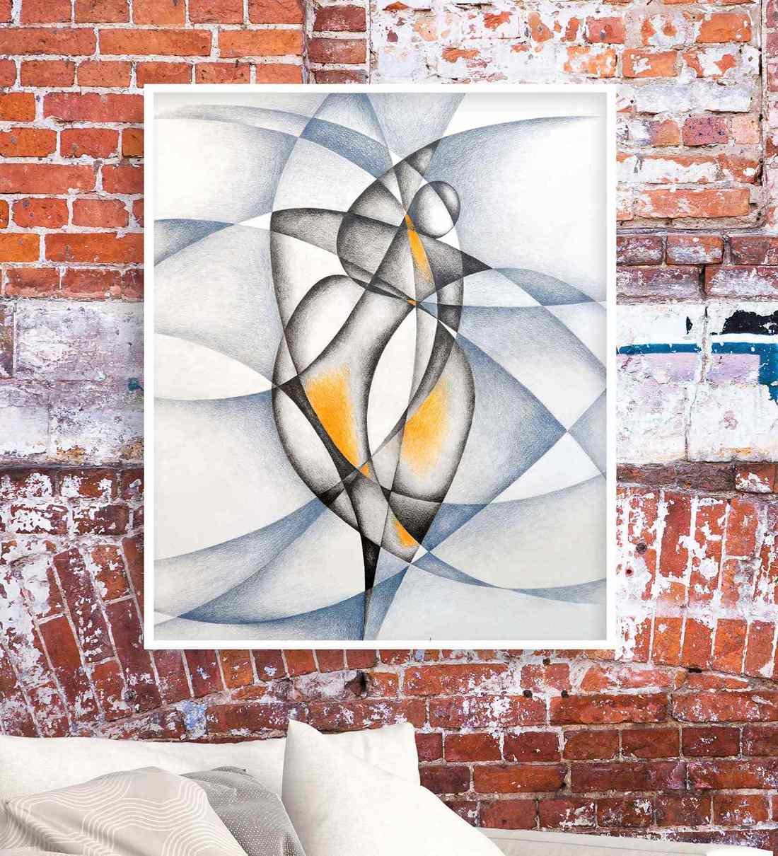 Buy Abstract Unframed Shades of Dance Premium Canvas Print 35 x 26