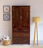 Buy Abbey Solid Wood 2 Door Wardrobe In Provincial Teak Finish By