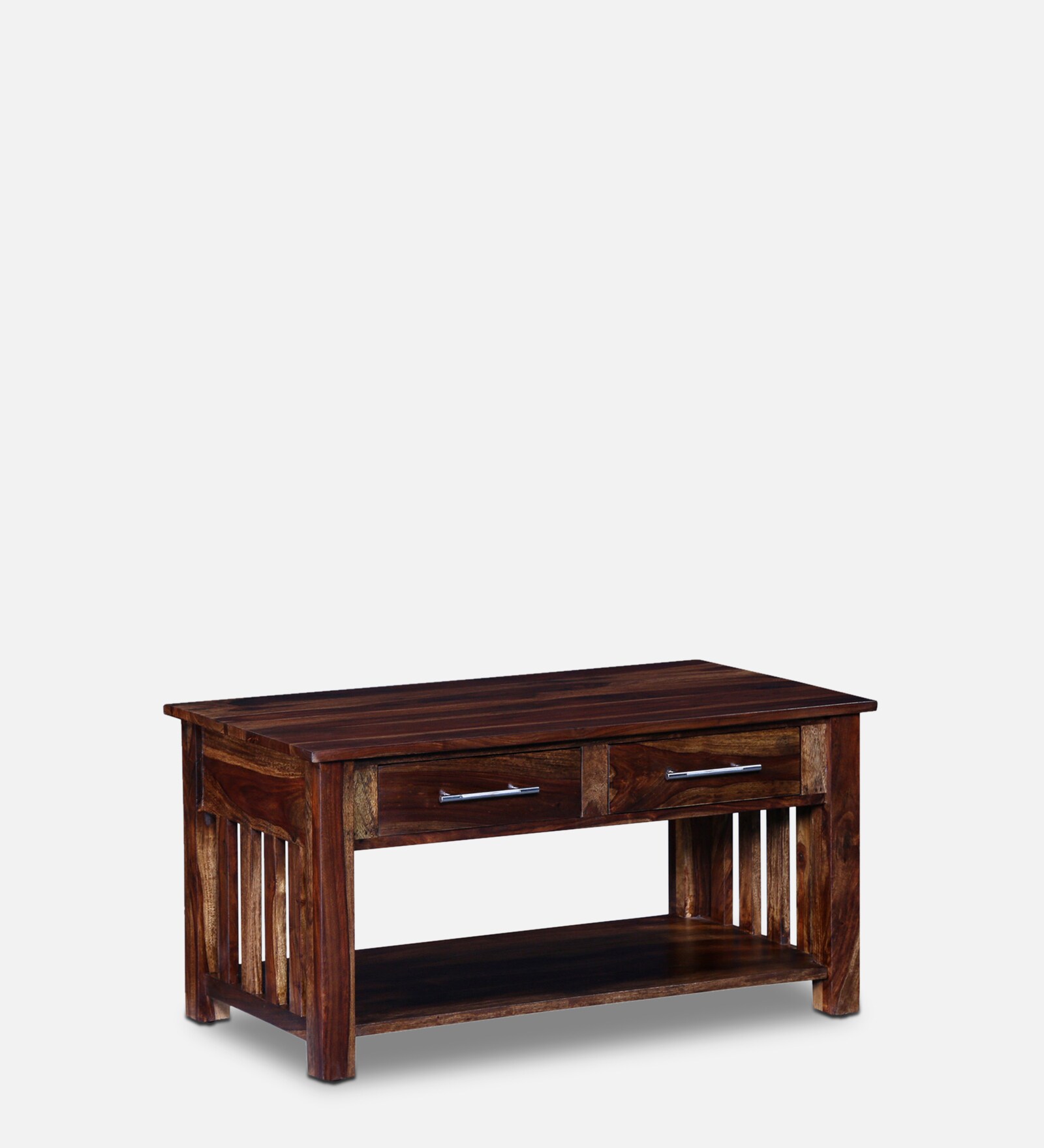 Abbey Sheesham Wood Square Coffee Table In Provincial Teak