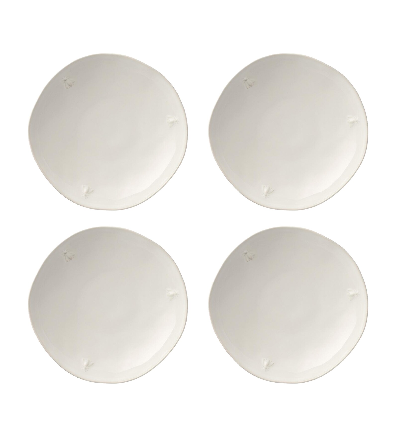 Abeille White Ceramics ( Set of 4 ) Pasta Plate