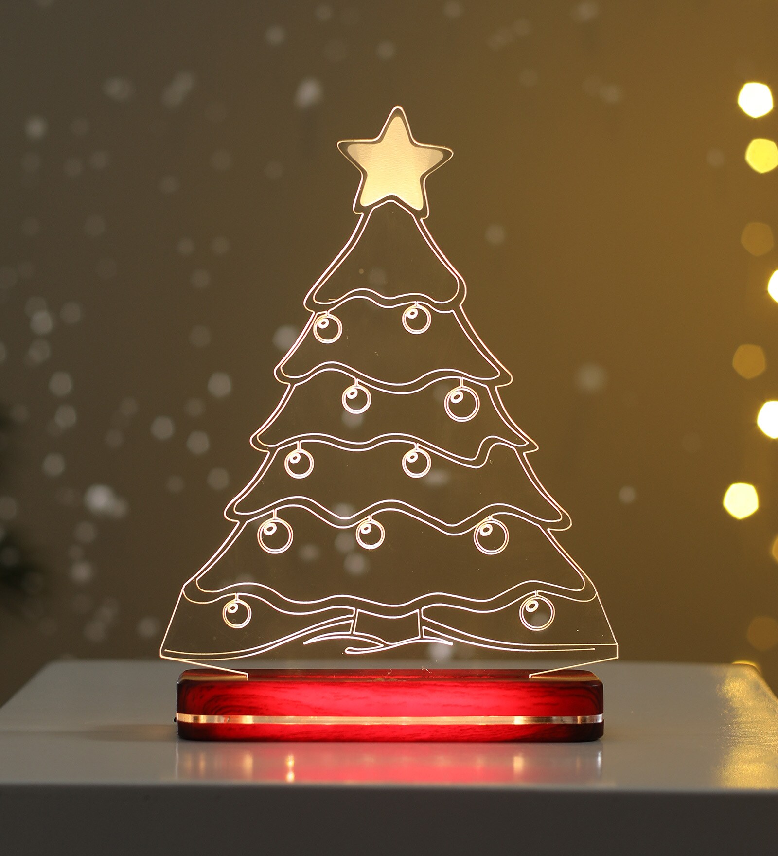 ABS Plastic Christma Tree Table LED Lights
