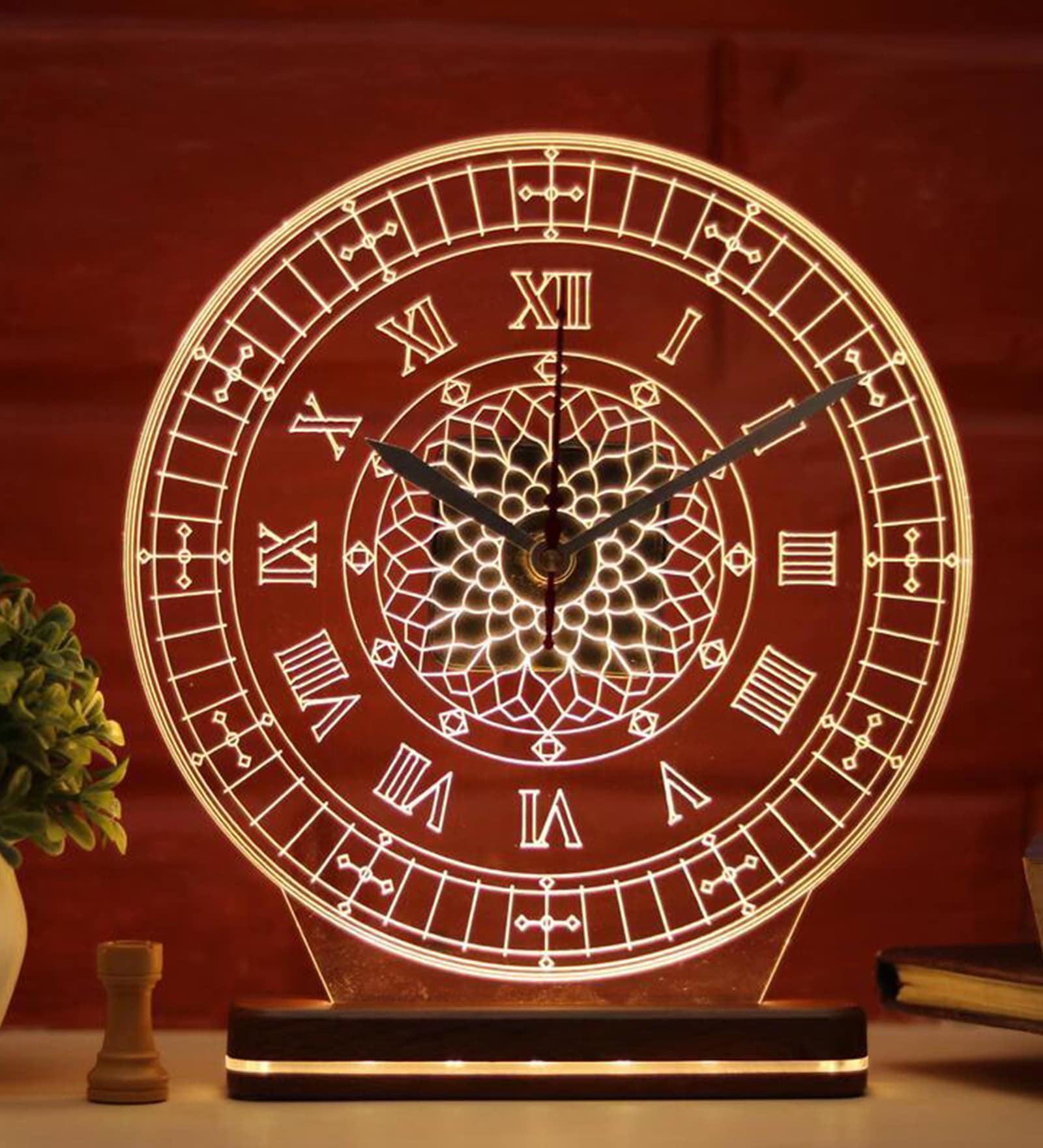 ABS Plastic Table Clock With LED Lights