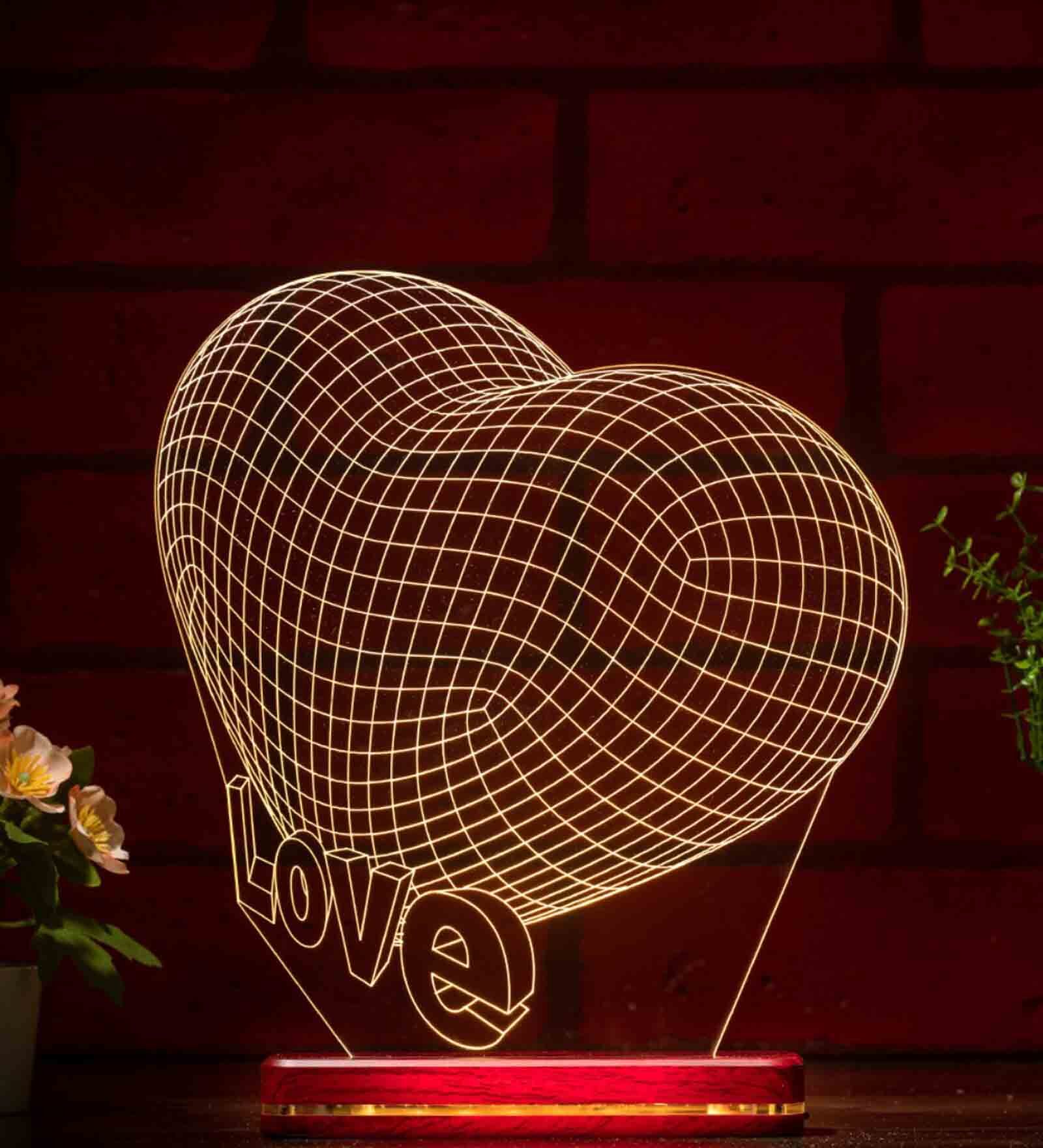 Buy ABS Plastic Heart Love Table LED Lights at 31% OFF by LIT Lamps ...