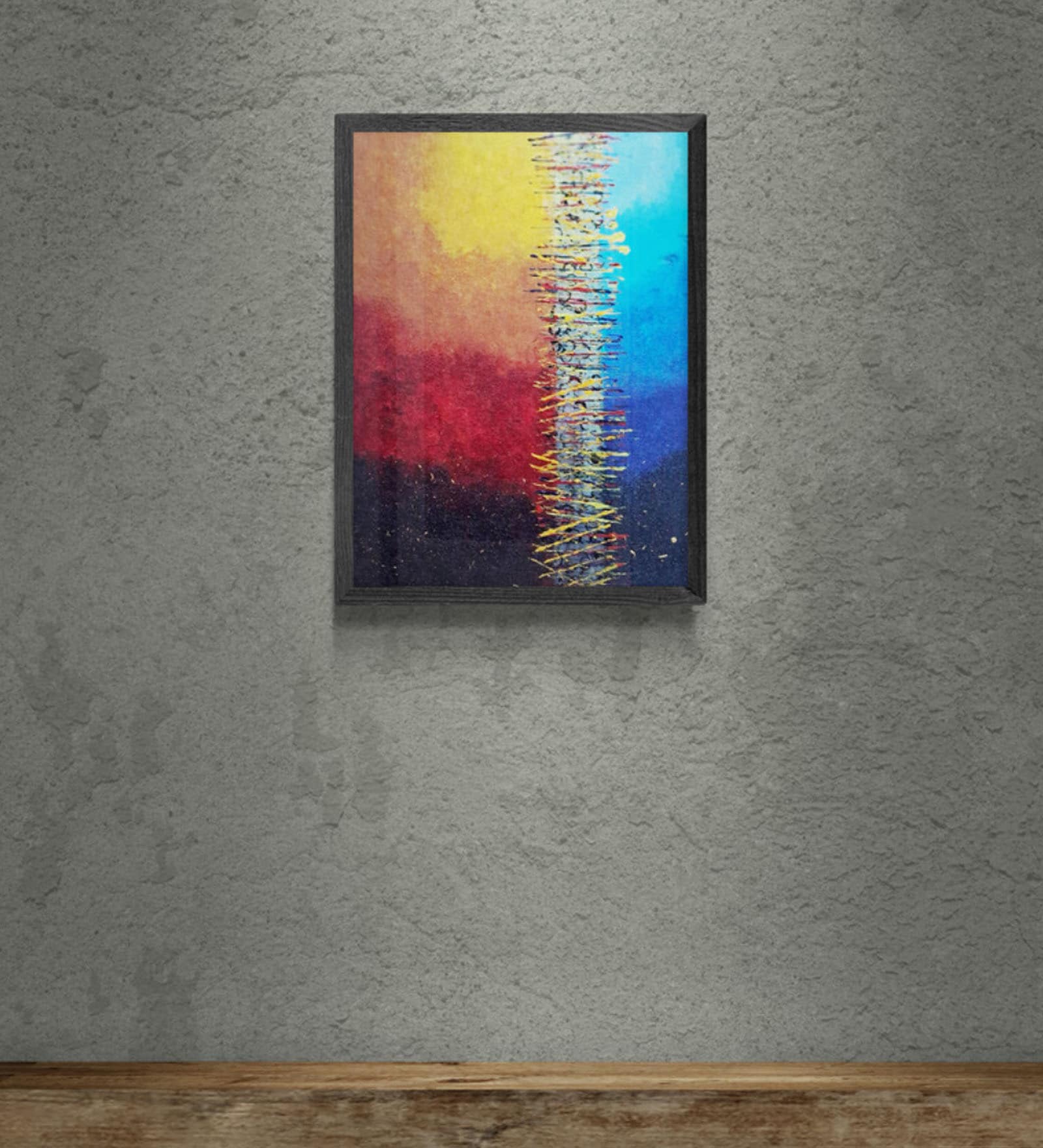 Abstract Art Handmade Acrylic Paint On Canvas Unframed