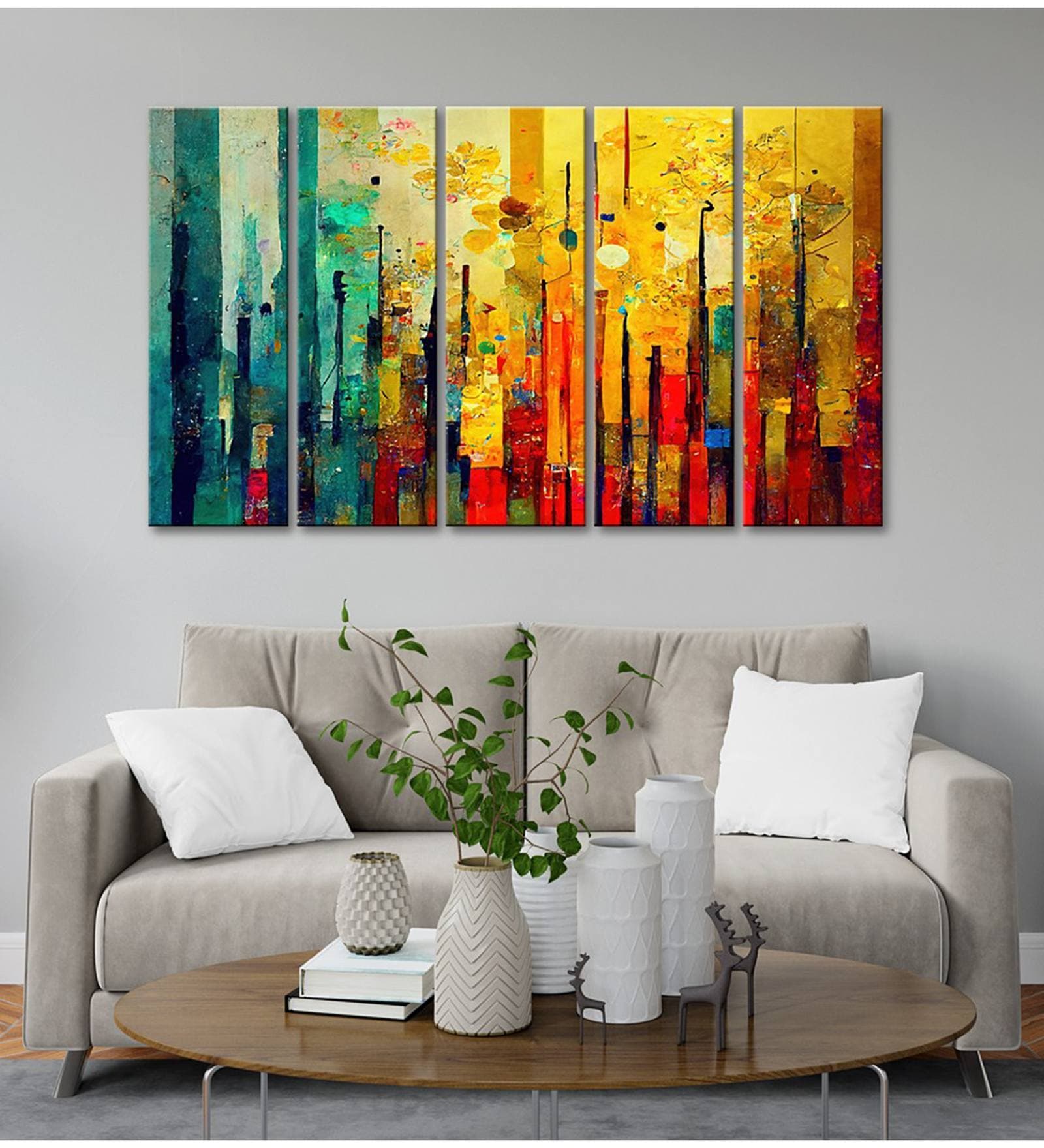 Buy Abstract Multicolour Frame Modern Art Panel at 9% OFF by 999Store ...