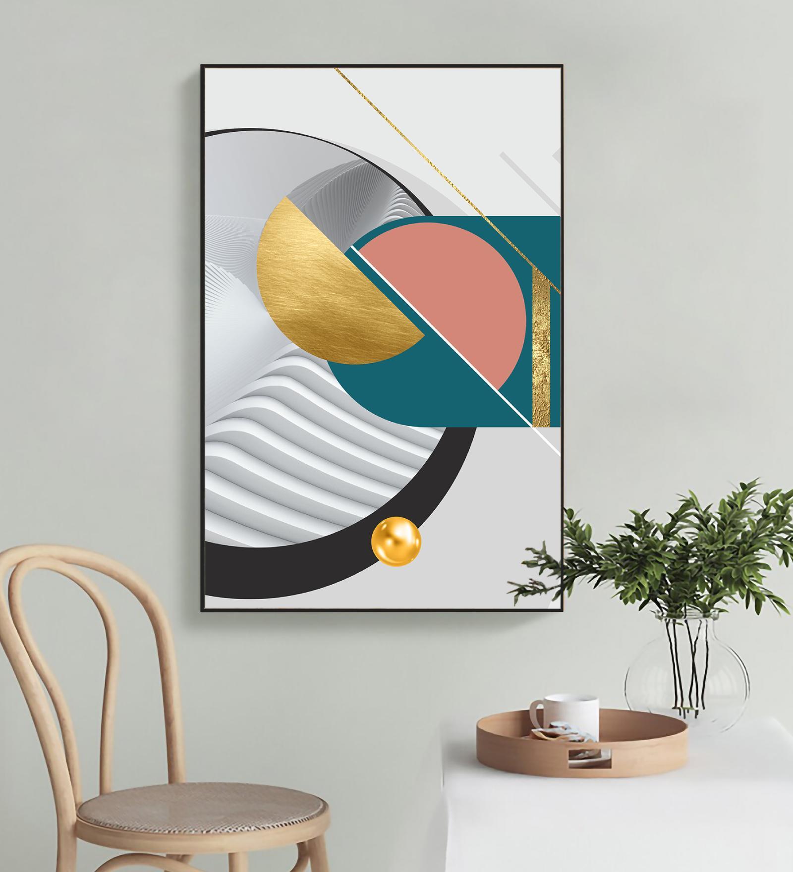 Abstract Multicolour Synthetic Wood Wall Art