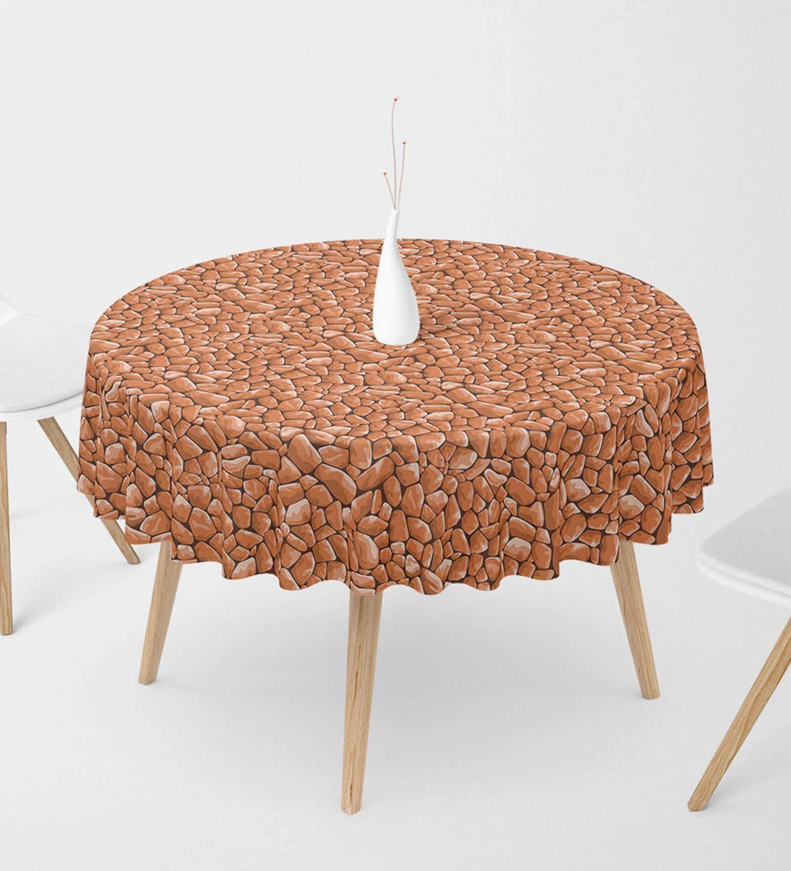 Abstract (54x54) Brown Canvas Table Cloth