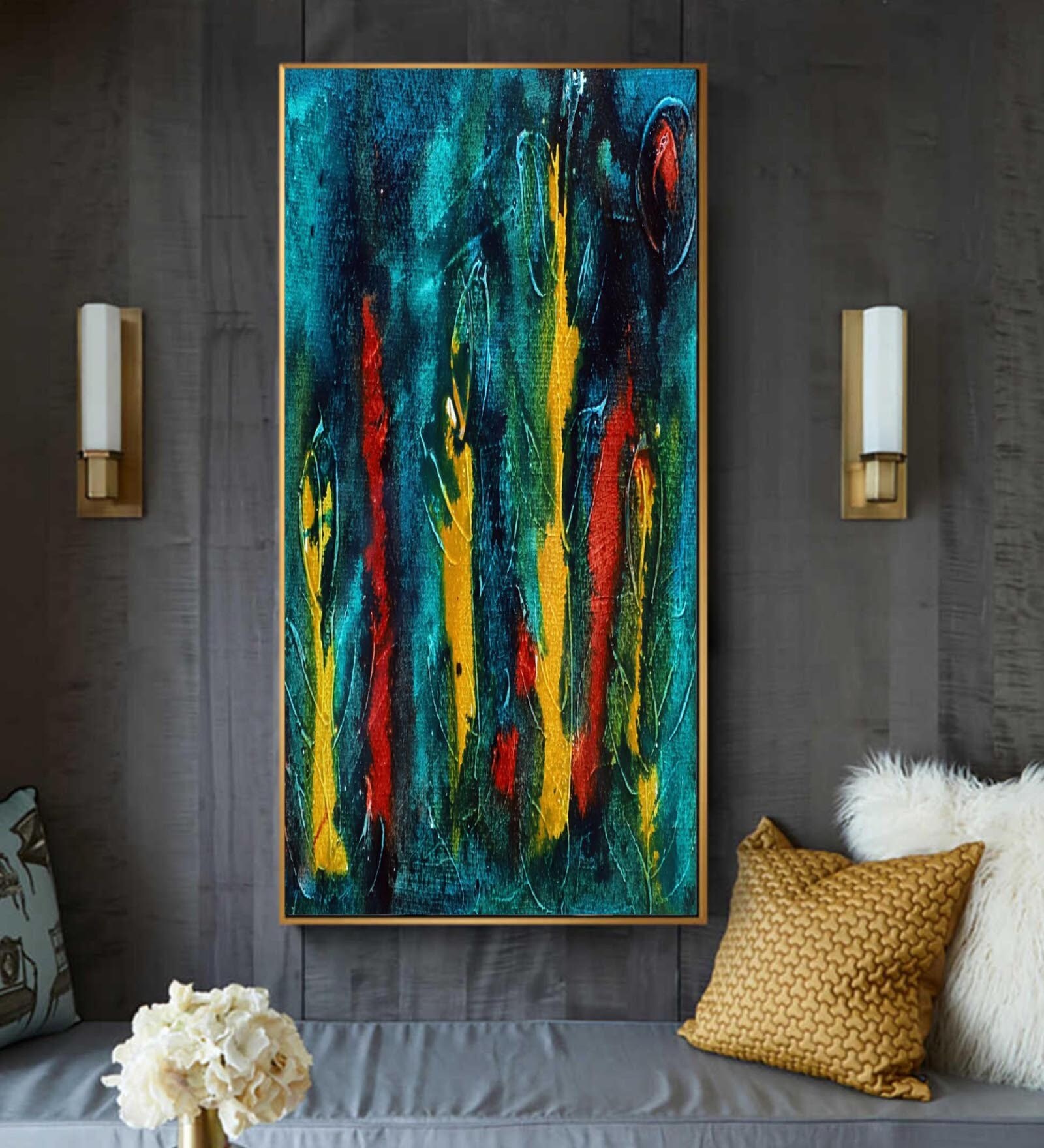 Rendezvous Multicolour Canvas Framed Art Print
