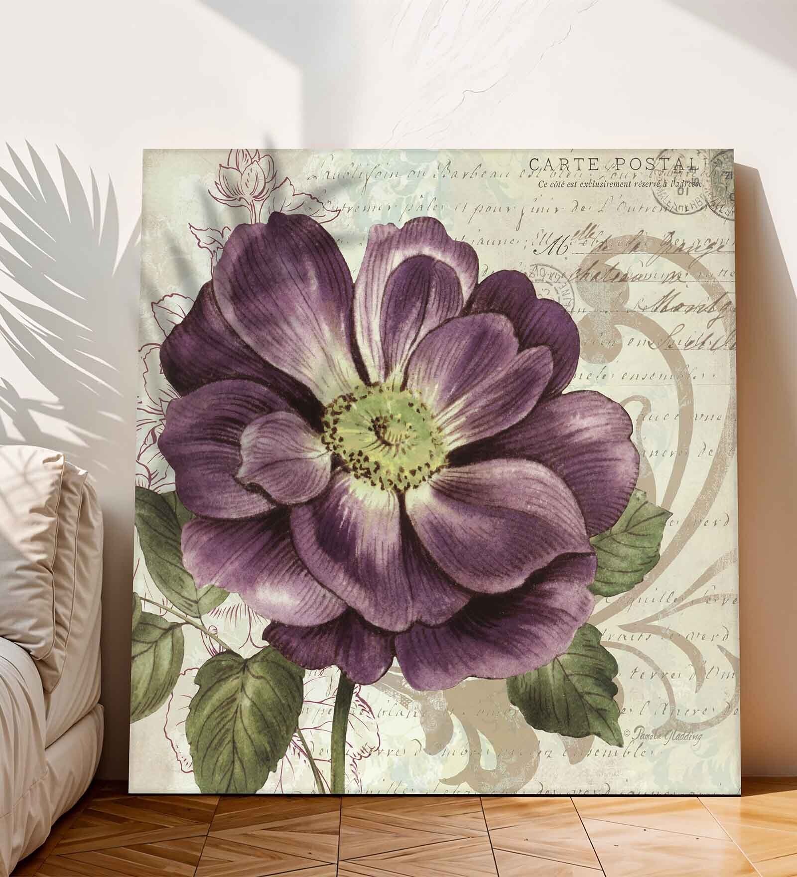 22 Inches Flower Canvas Stretched Wall Art Painting