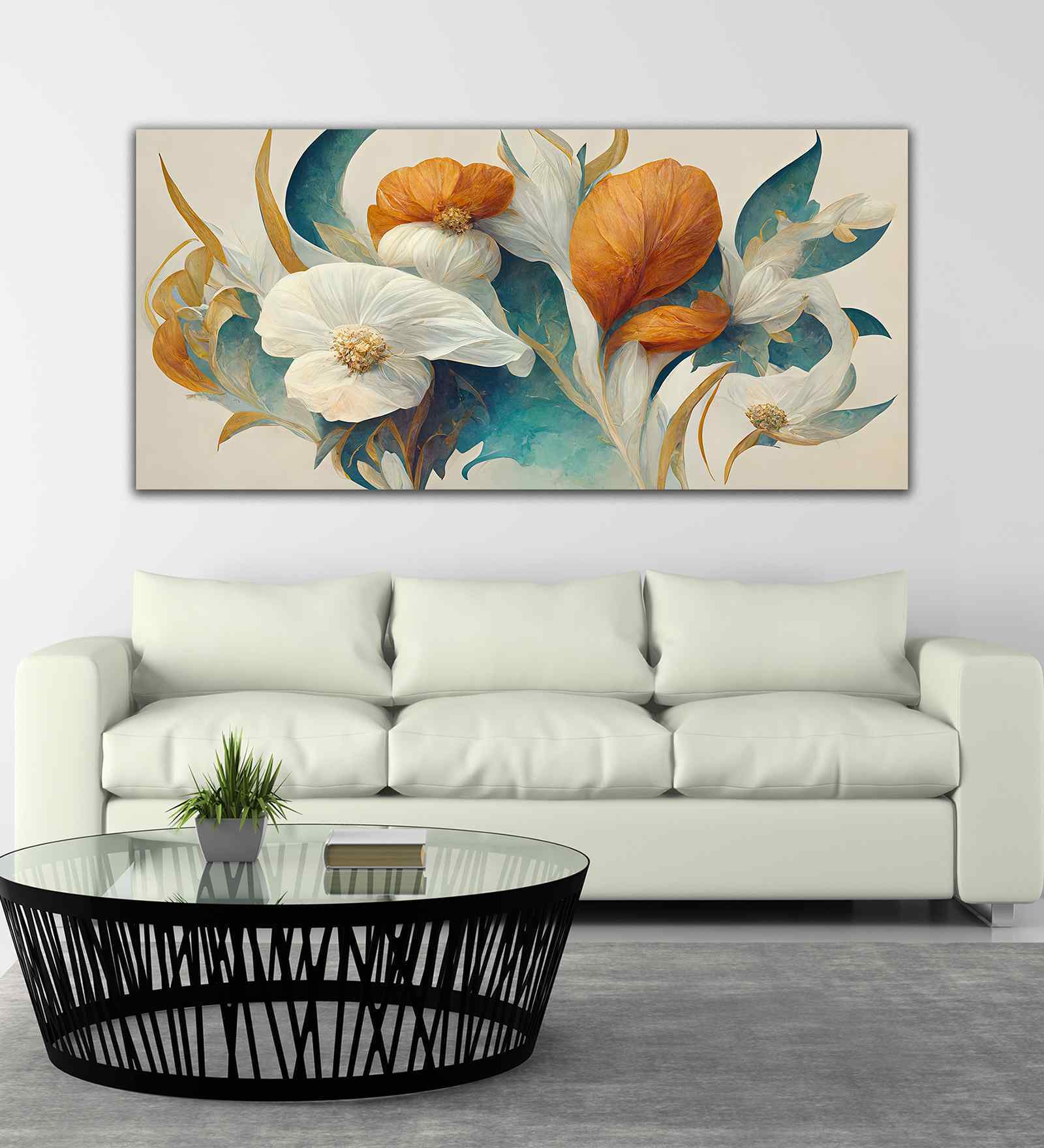 Abstract Colorful Spring Flower Texture Canvas Wall Painting