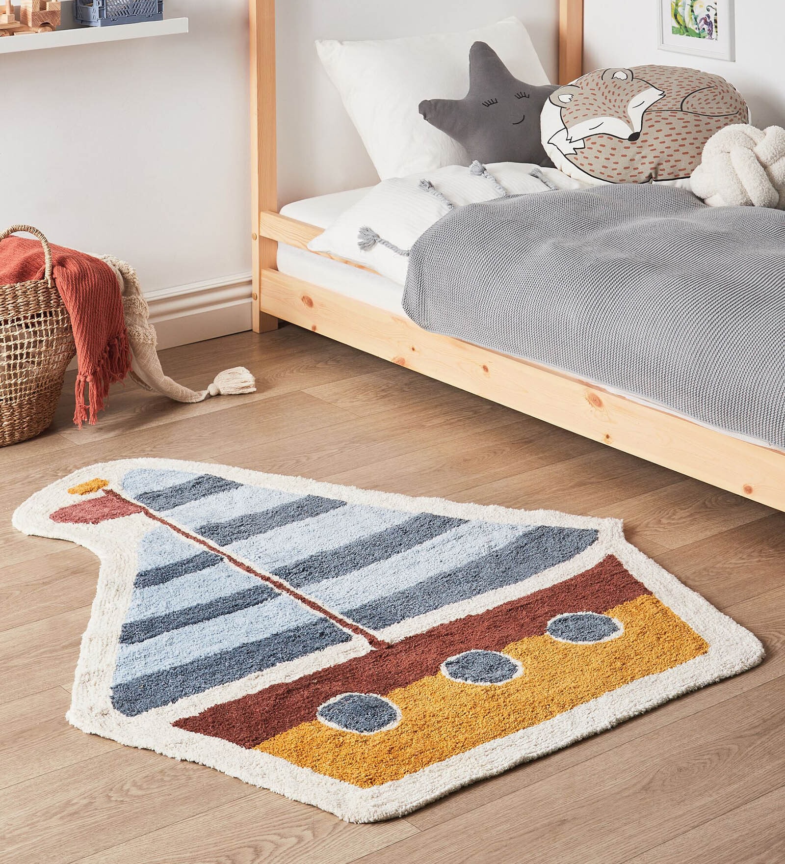 Abstract Cotton 4 Ft X 3 Ft Hand Tufted Dhurrie