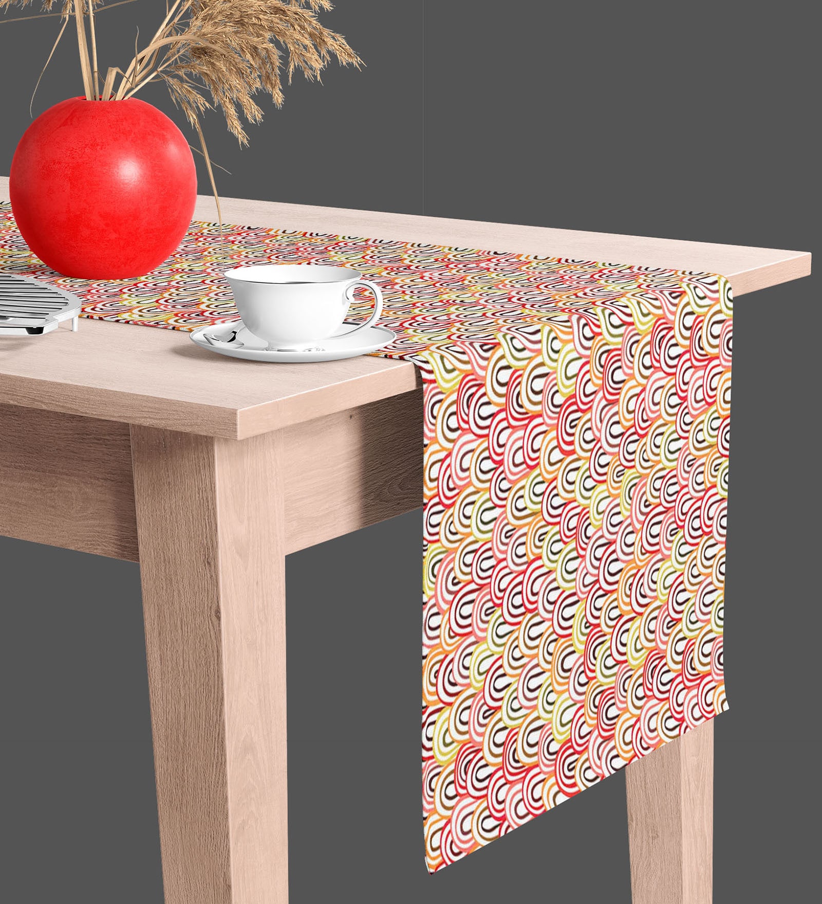 Buy Abstract Doodles Multicolor (60 x 12) Cotton Canvas Table Runner at ...