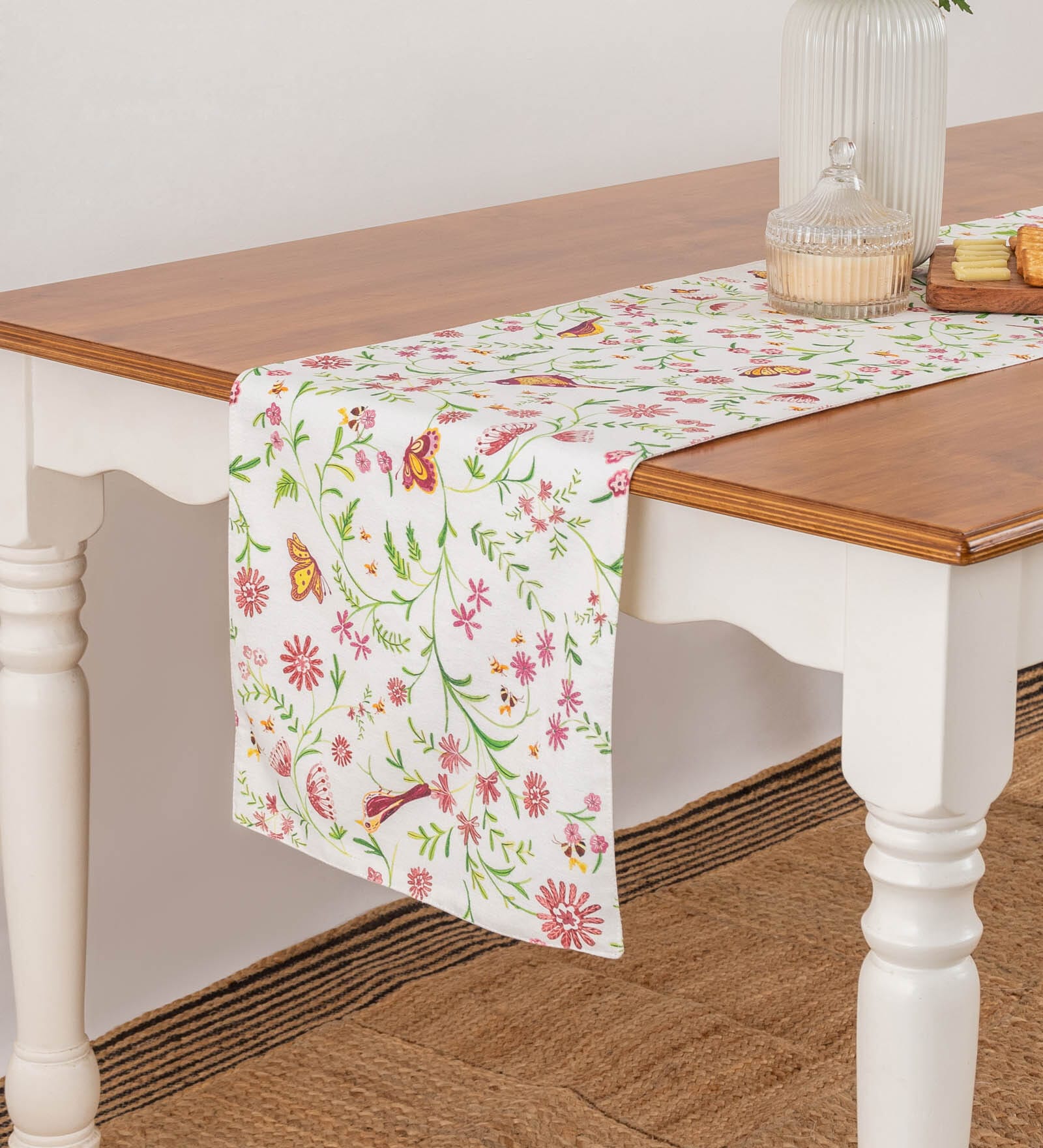 Floral Lavender (60x13) Cotton Table Runner