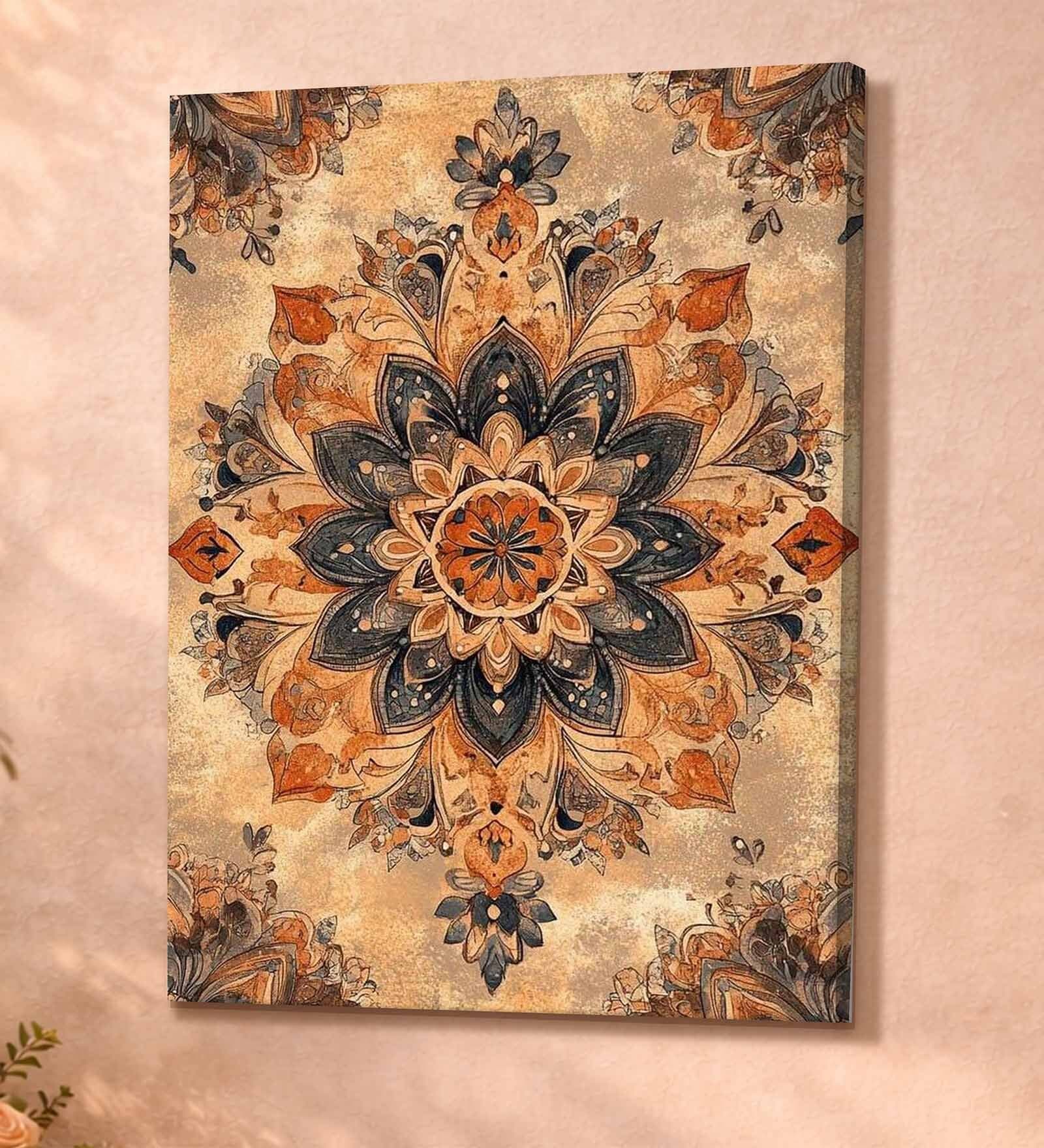 Abstract Mandala Vastu Stretched Canvas Painting
