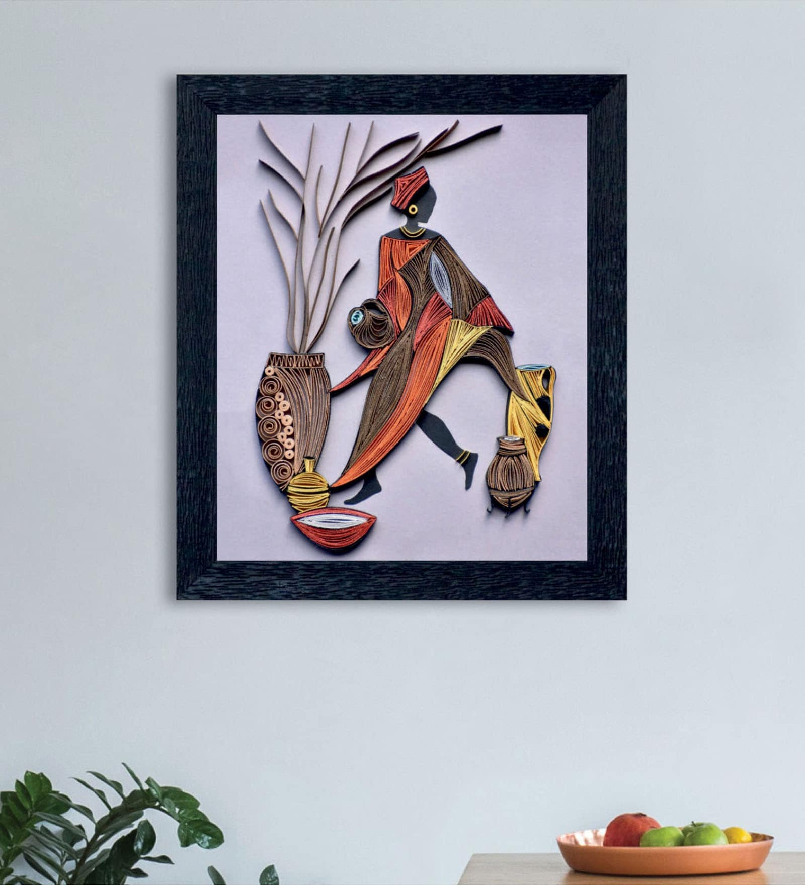 Black Synthetic Wood Framed Art Print