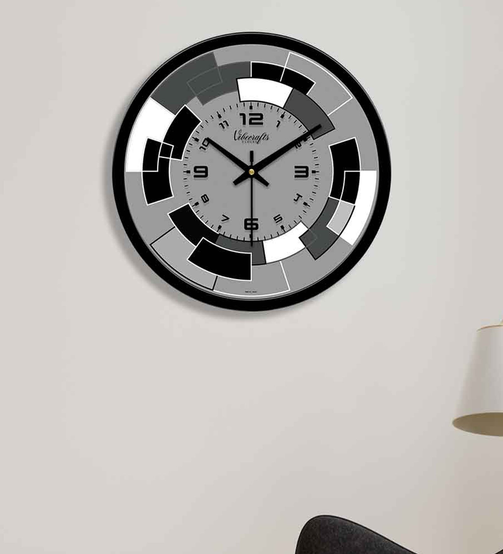 Abstract Pattern Designer Multicolour Plastic Wall Clock