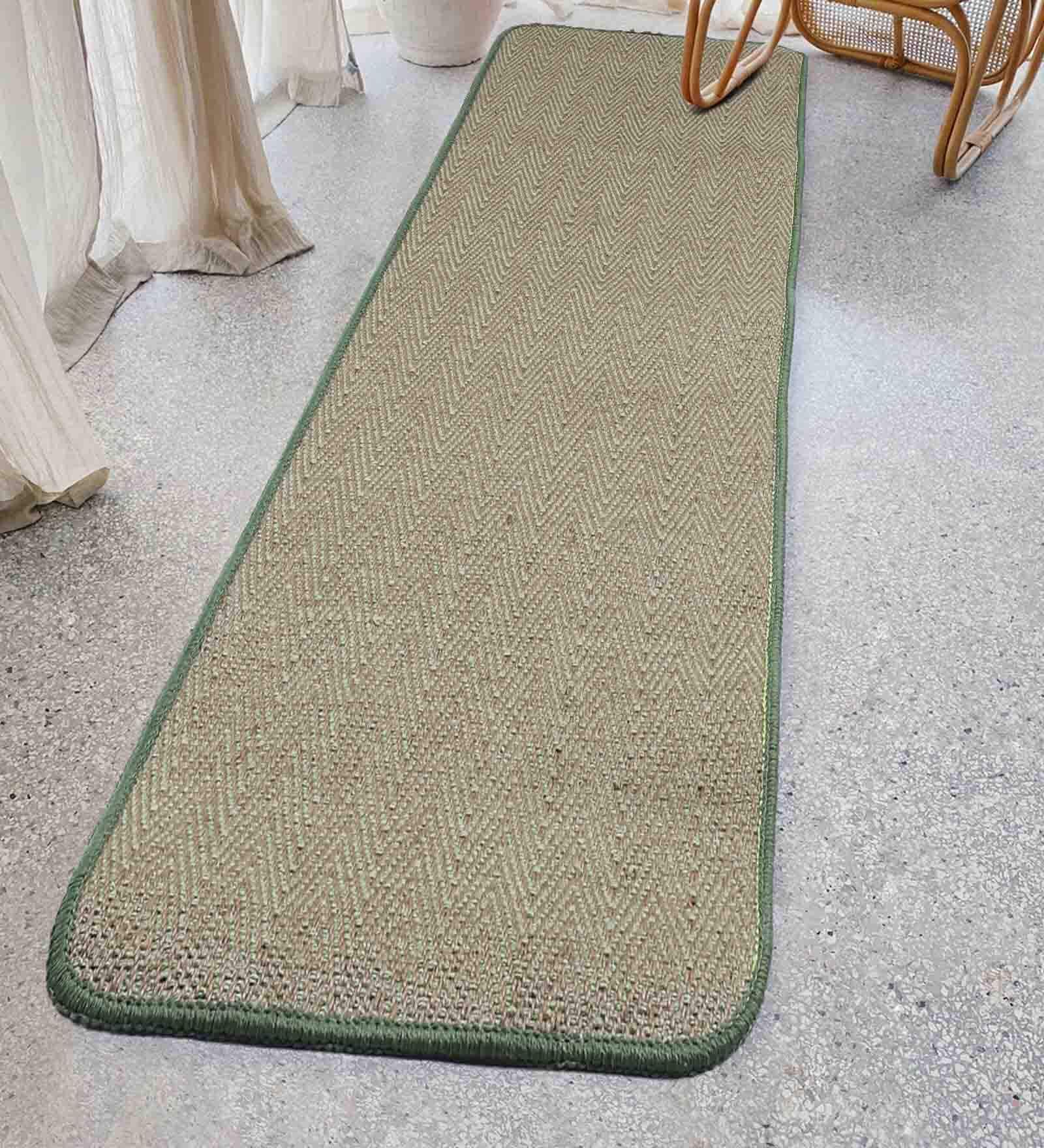 Blue Jute 47 x 18 Inches Machine Made Floor Runner