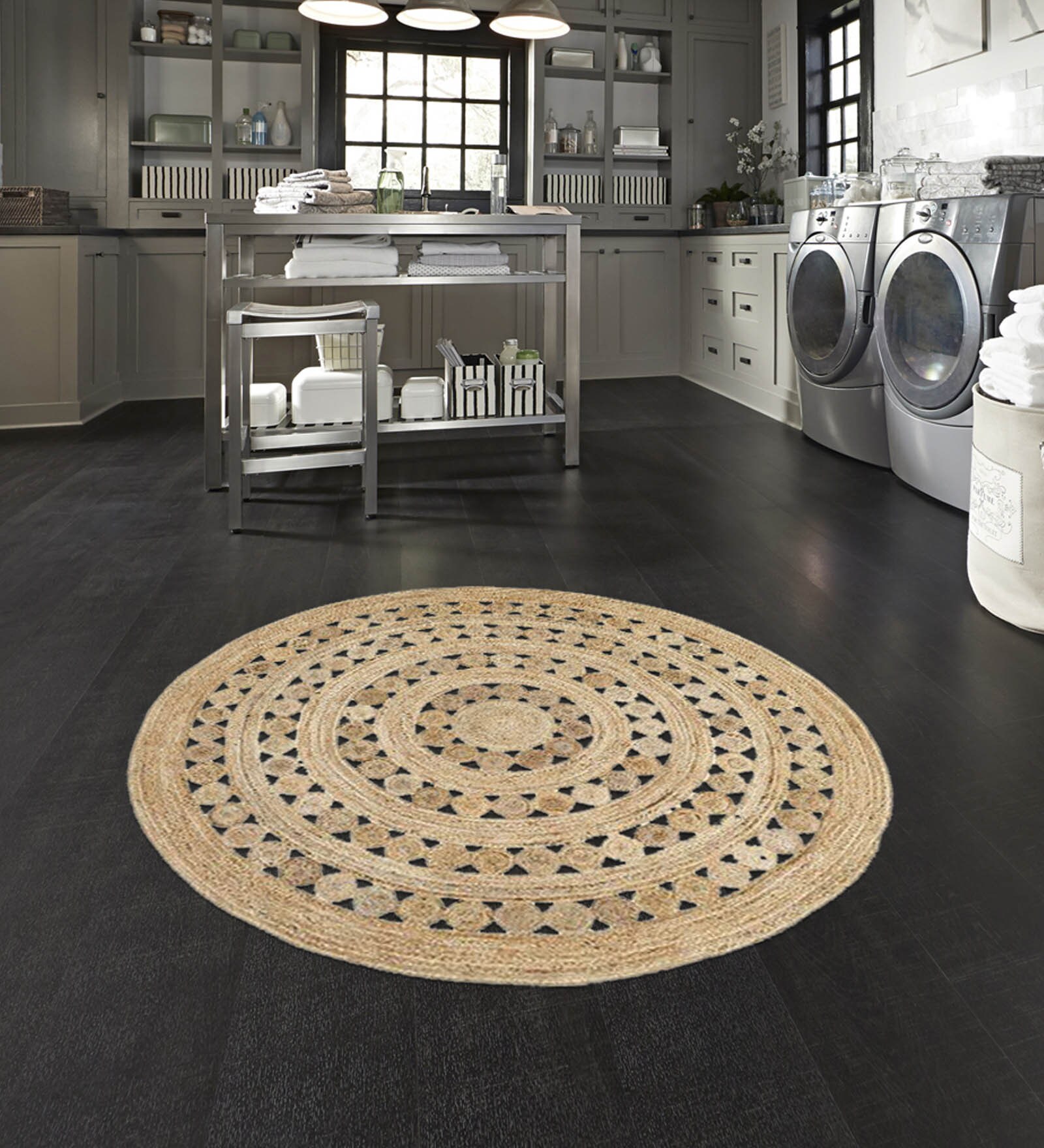 Buy Classio Plain Solid Jute Hand Tufted 4 X 4 Feet Carpet By Dazzhome ...