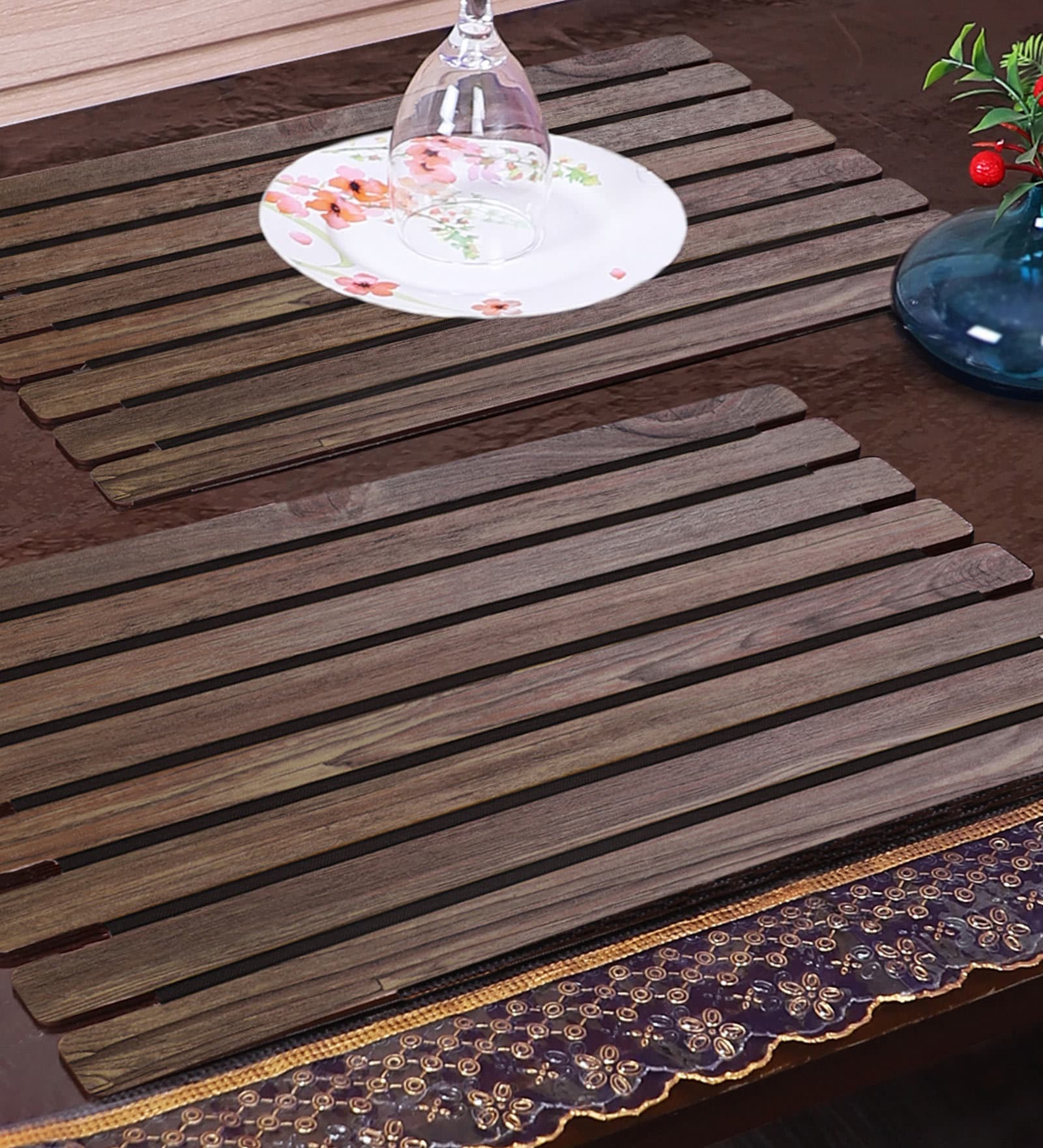 Buy Abstract Pattern Set Of 6 Wooden Placemats by Eyda Online Placemats Placemats