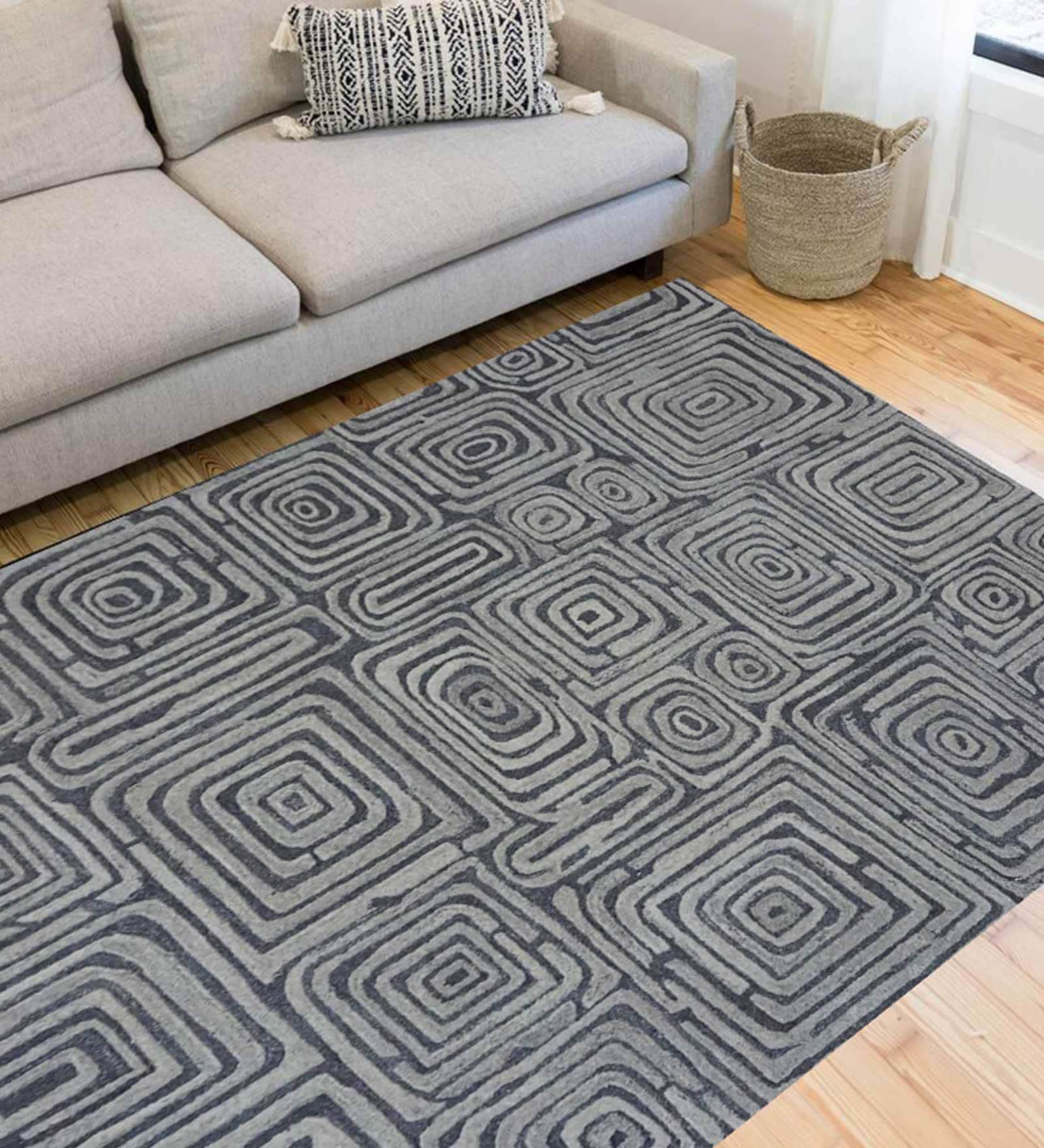 Geometric Wool Hand Tufted 5 X 8 Feet