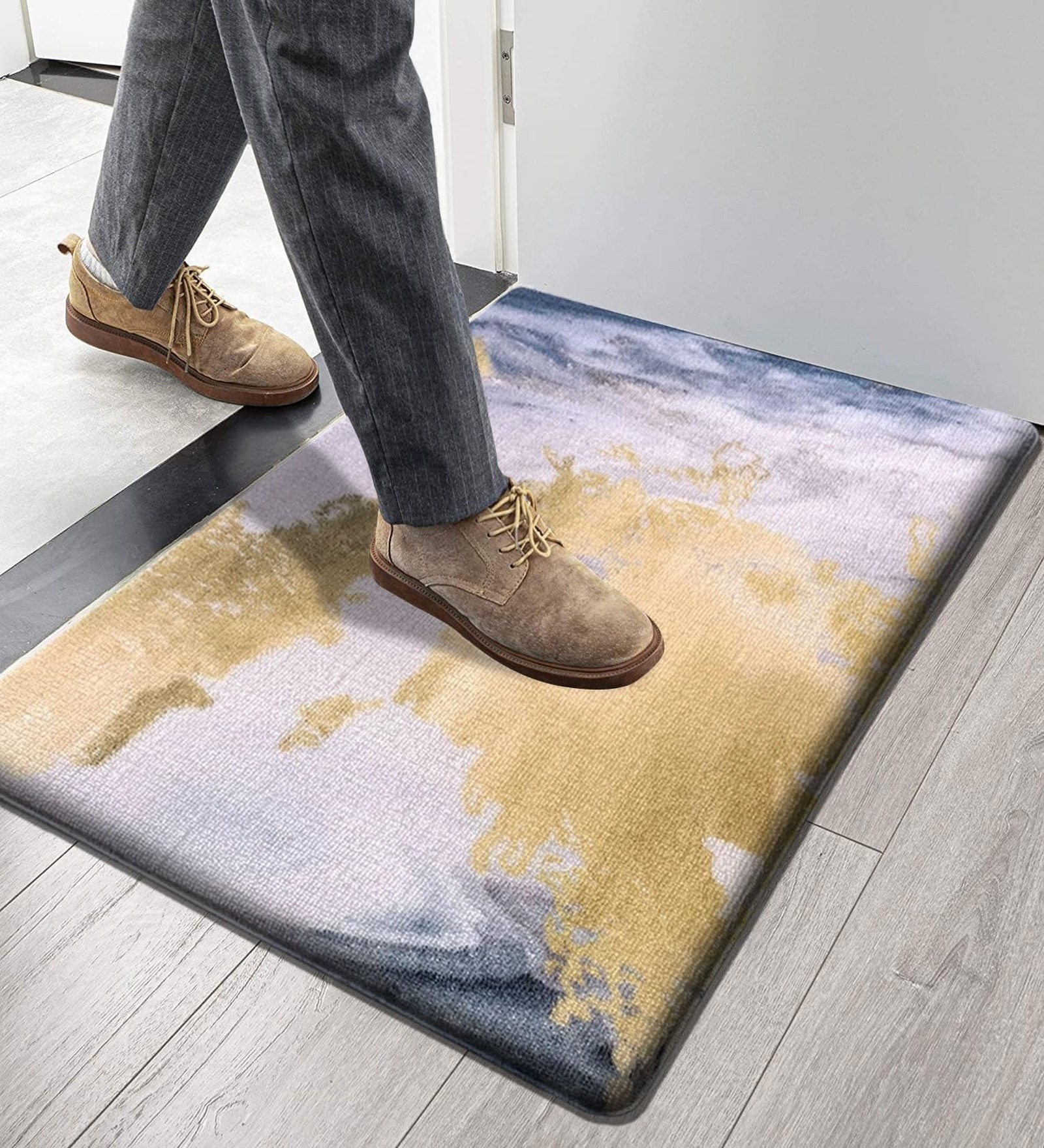 Abstract PVC 18x30 Inches Anti Skid Door Mat
