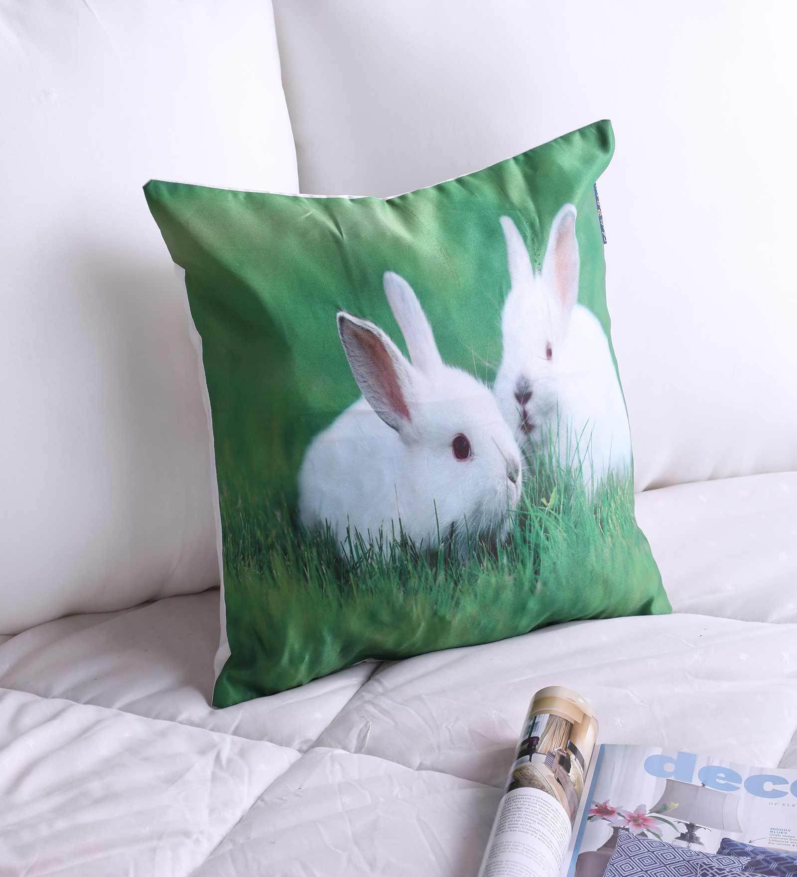 Satin Abstract Pattern 16X16 Inches Cushion Cover