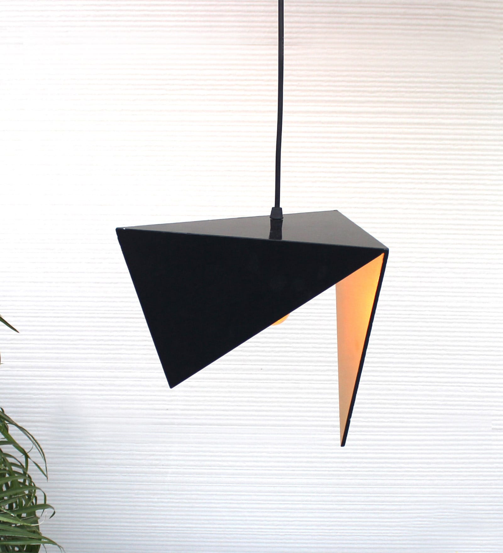 Gloria Black Wood Hanging Light