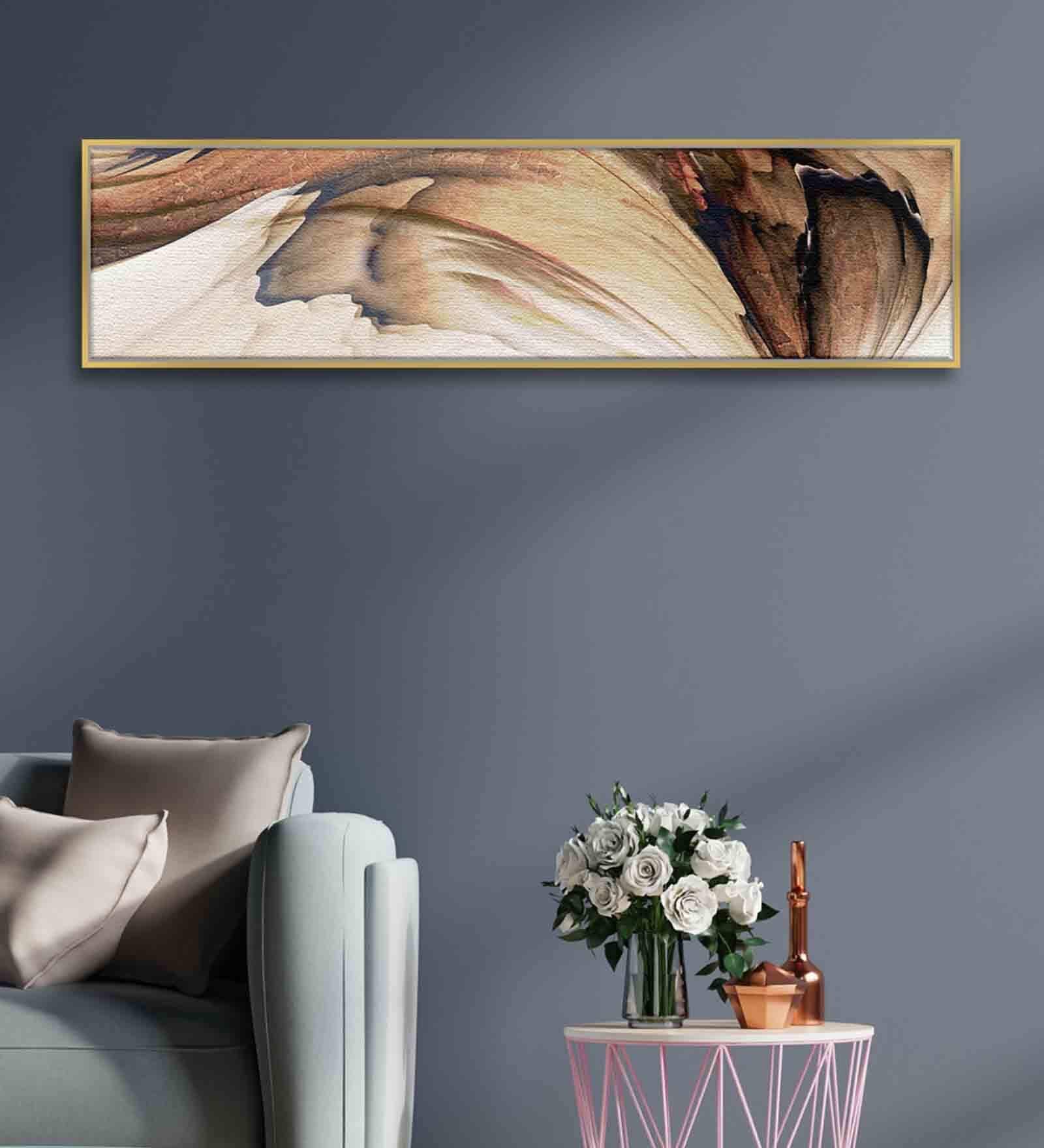 Abstract Wave Feather Color Canvas Art Print
