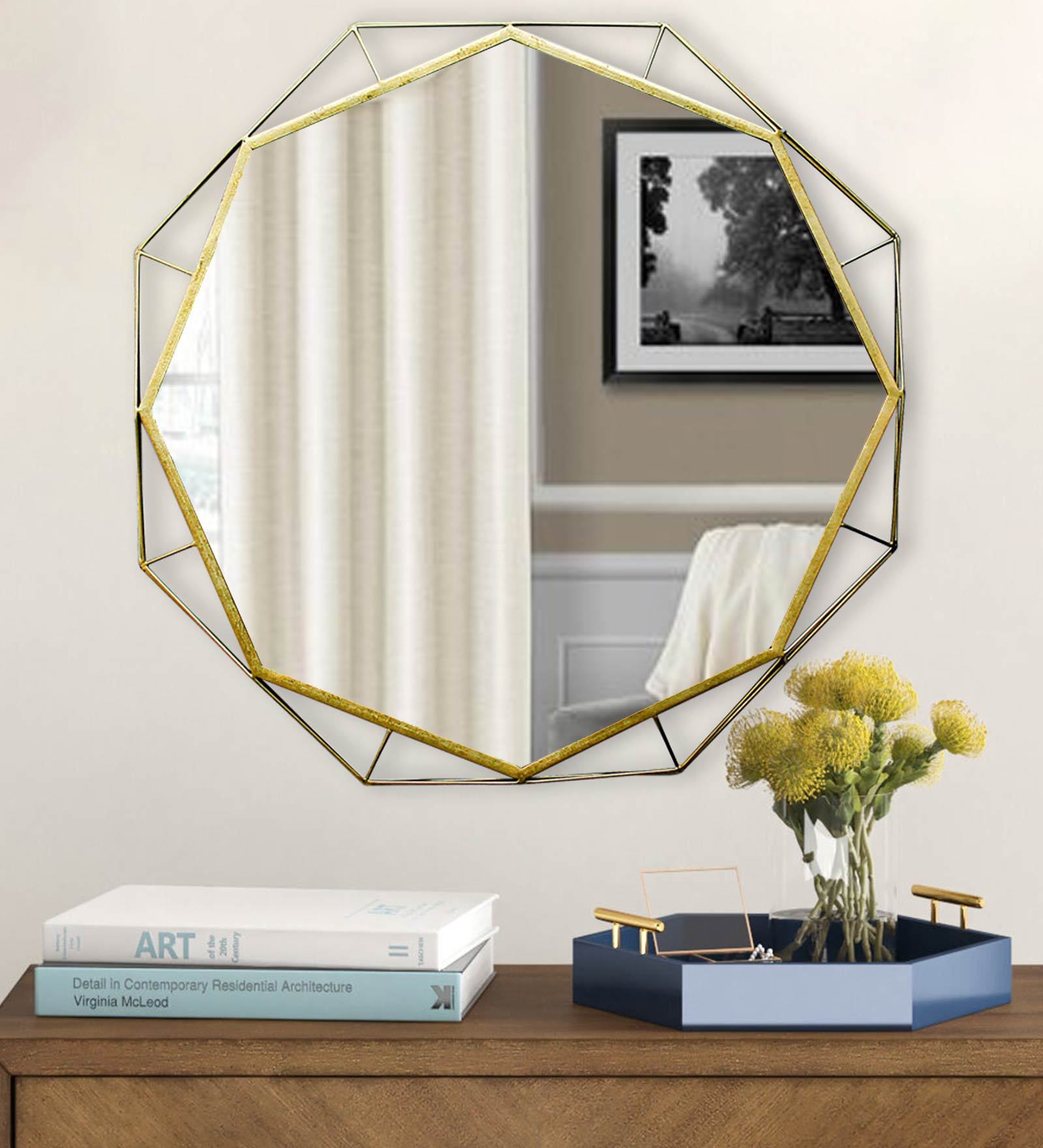 Buy Gold Metal French Wall Mirror at 5% OFF by Craftter | Pepperfry