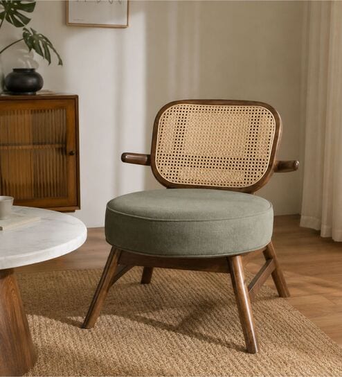 Abby Plush Armchair In Grey Color