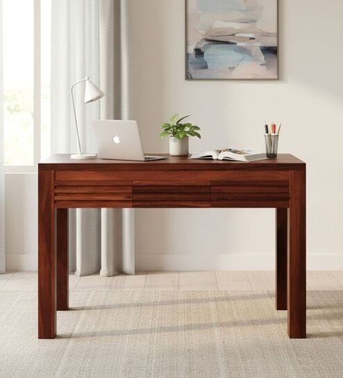 Abomey Writing Table In Honey Finish