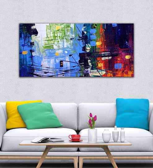 Cityscape Abstract Premium Canvas Wall Painting