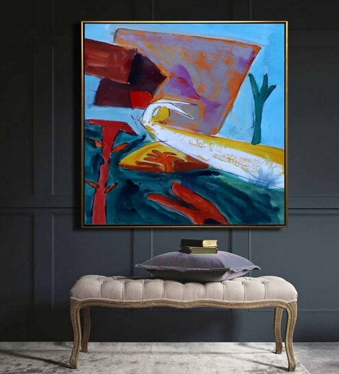 Canvas On Wooden Framed Stretched Art Print 16x18 Inches