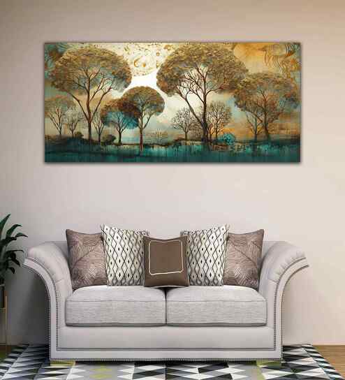 Abstract Forest Tree Artistic Canvas Wall Painting