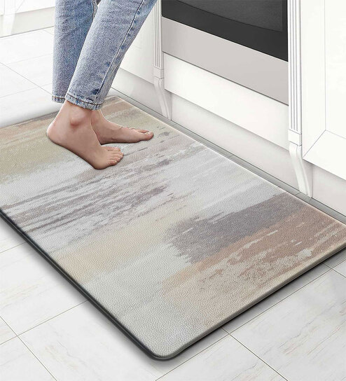 Abstract Microfibre 30x18 Inches Anti Skid Door Mat