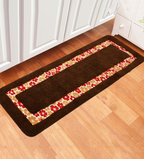 saral home Brown Cotton 55 x 16 Inches Hand Tufted Floor Runner-picture-21