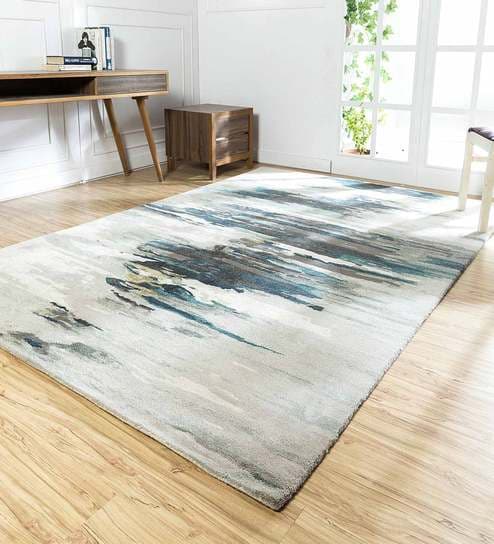 Grey Wool Abstract 4  X 6  Feet Hand Tufted Carpet by Asterlane