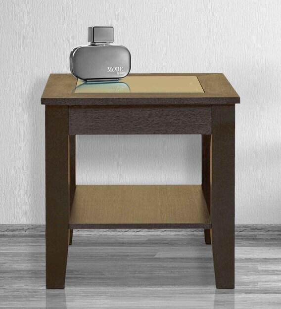 Buy Abby End Table In Dark Brown Colour By Hometown Online Contemporary End Tables Tables Furniture Pepperfry Product