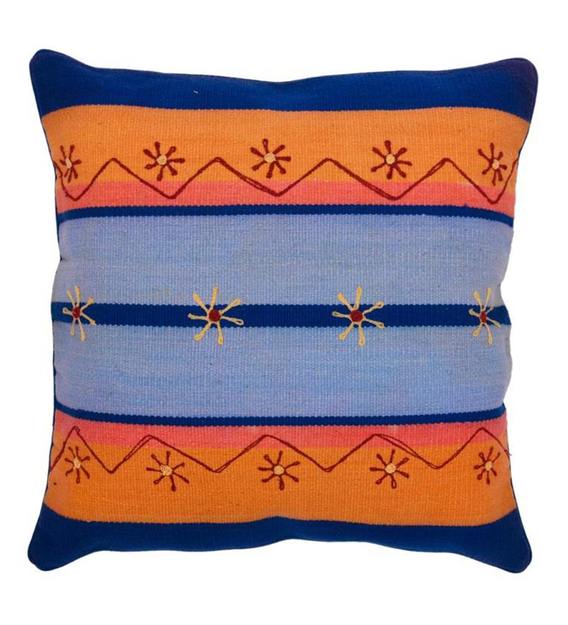 Buy Embroidered Cotton Abstract Pattern 22X22 Inches Cushion Cover