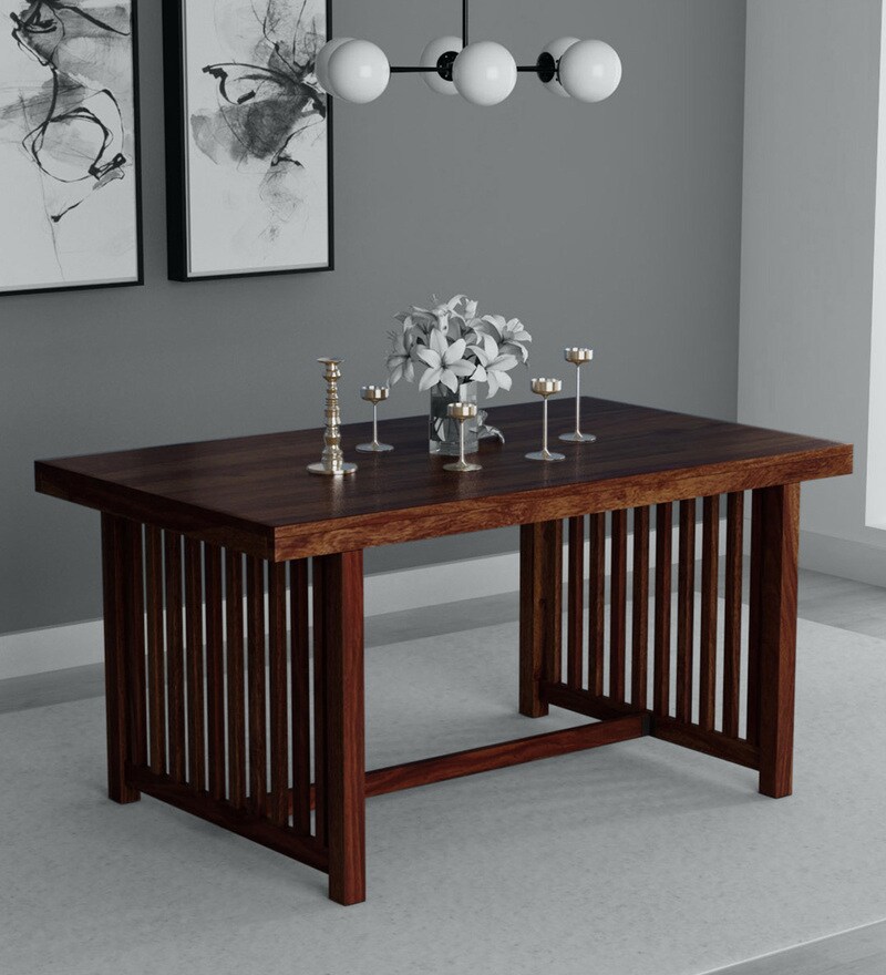 Buy Abbey Solid Wood 6 Seater Dining Table in Provincial ...