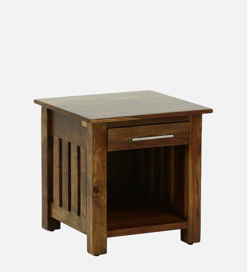 Buy Abbey Sheesham Wood Bedside Table In Provincial Teak Finish With