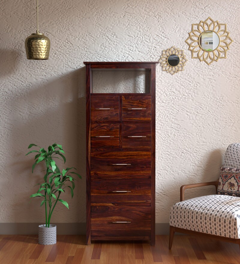 Buy Abbey Solid Wood Chest of Drawers in Provincial Teak Finish