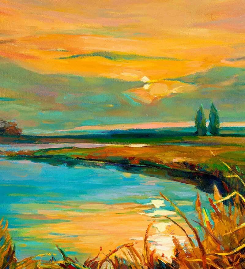 Buy Abstract Modern Lakescape Scenery Art Prints By Flair Glass Online Abstract Art Prints