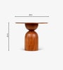 Abacus Solid Wood Side Table In Kaira Finish