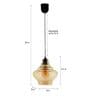 Abalone Smoke Luster Glass Hanging Light