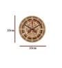 Abanoub Engineered Wood Natural Wall Clock