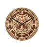 Abanoub Engineered Wood Natural Wall Clock