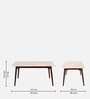 Abate Marble Top 6 Seater Dining Table in Teak Wood Finish